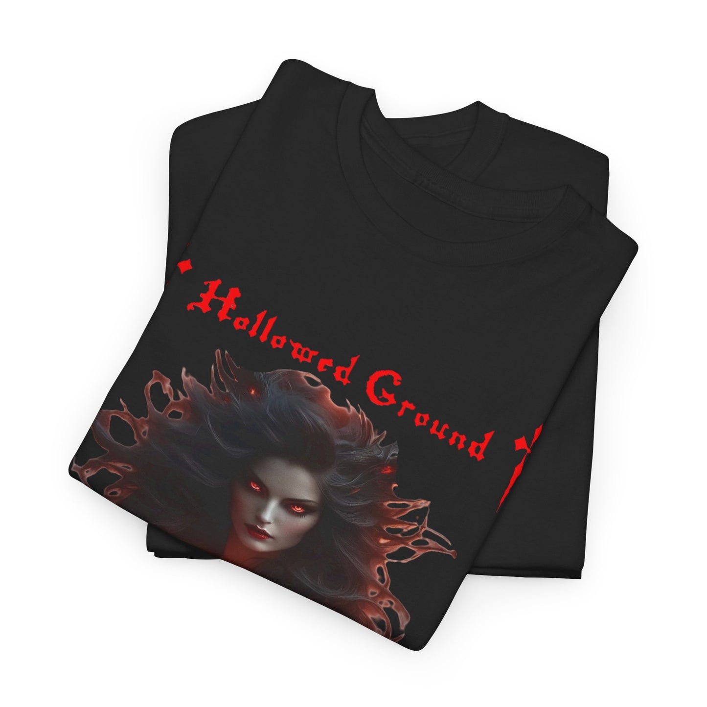 Gothic Hollowed Ground Mistress of Death T-Shirt - Perfect for Halloween, Horror Fans, or Lounging Around