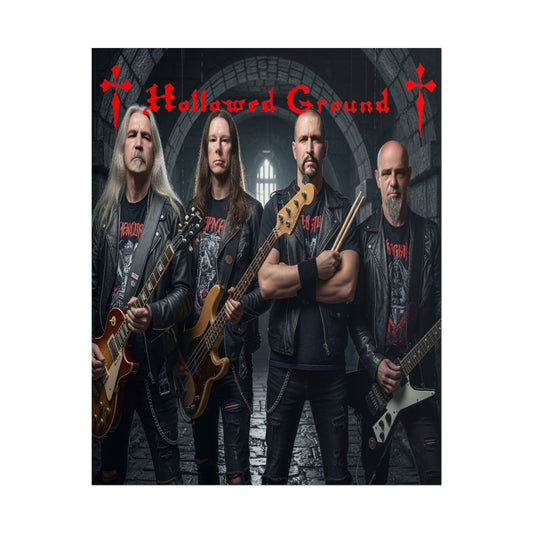Hallowed Ground Band Art Print, Music Poster, Rock Wall Decor, Vintage Style Artwork, Heavy Metal Home Decor
